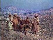 Arab or Arabic people and life. Orientalism oil paintings  431